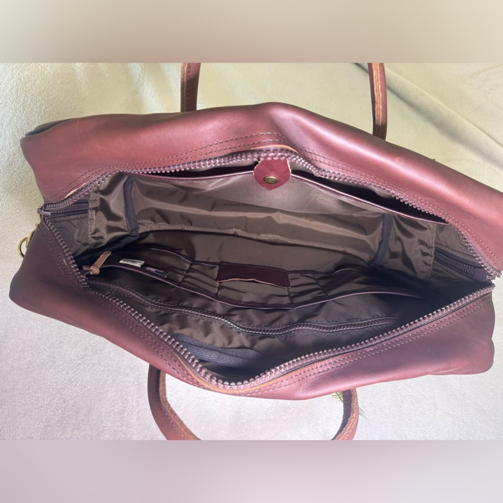 Duluth Pack Freelance Briefcase Black Leather Bag Business Everyday Travel - Picture 4 of 12